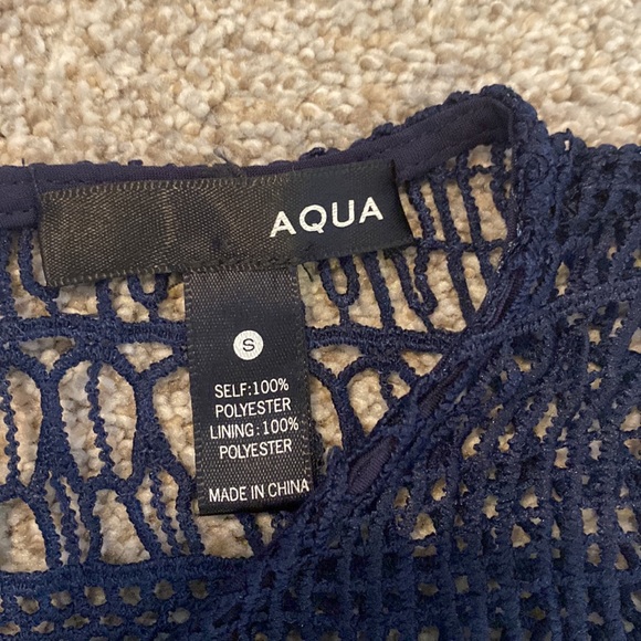 Navy Blue Crochet Dress - Picture 3 of 5